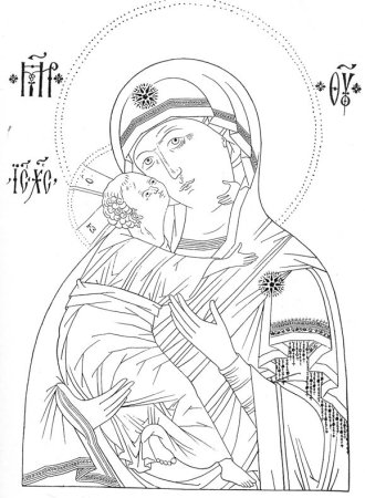 Архангел Гавриил прорись