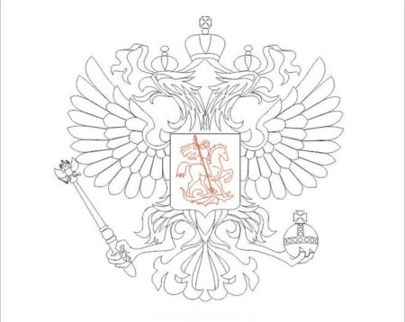 Герб России контур