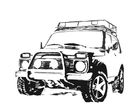 Niva 2121 спереди вектор