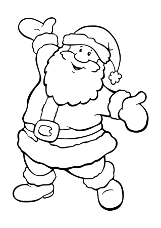 Дед Мороз раскраска