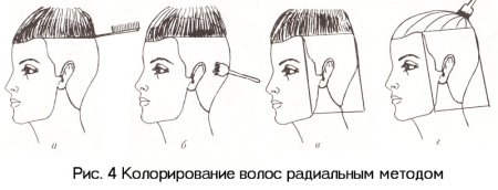 Схема окрашивания мужских волос