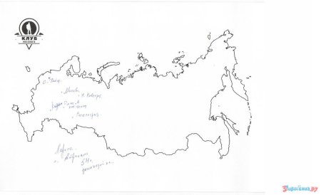 Карта РФ контур