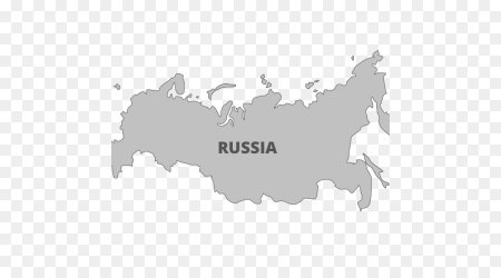 Карта России и СНГ контур