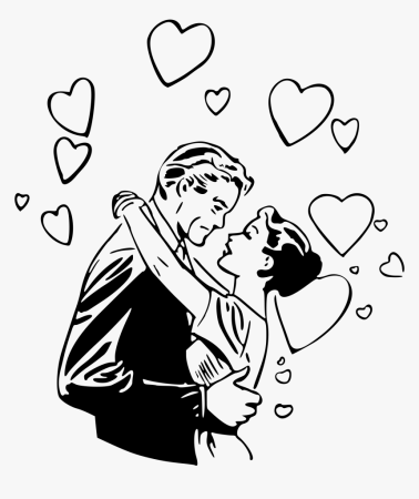 Трафарет влюбленной пары