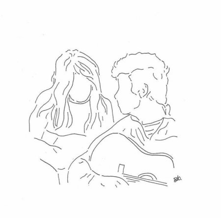 Влюбленные рисунок карандашом