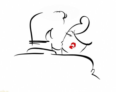 Рисунок одной линией девушки