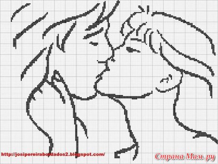 Влюбленная парочка контур