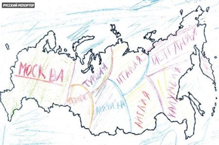 Карта России рисунок карандашом
