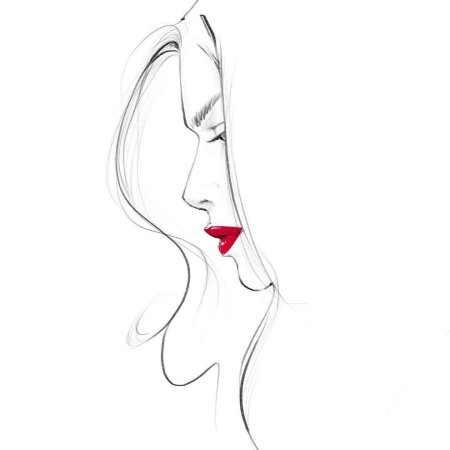 Очертания лица одной линией