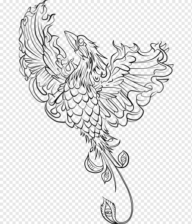 Мандала птица Феникс