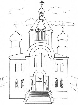 Силуэты православных храмов