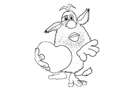 Буба рисунок раскраска