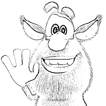 Буба раскраска для детей