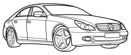 Раскраска Мерседес CLS 63