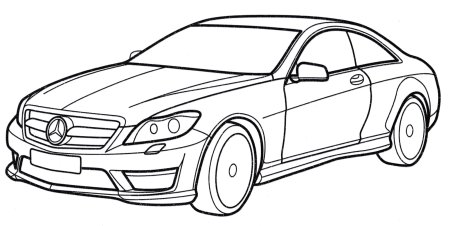 Раскраска Мерседес clk230