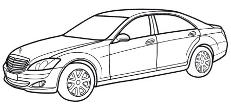 Раскраска Мерседес c63 AMG