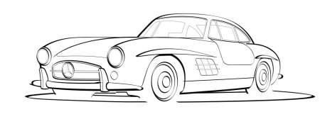 Раскраска Мерседес 300 SL