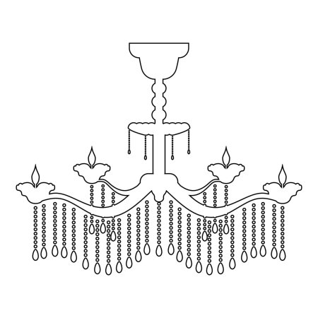 Плоская люстра рисунок