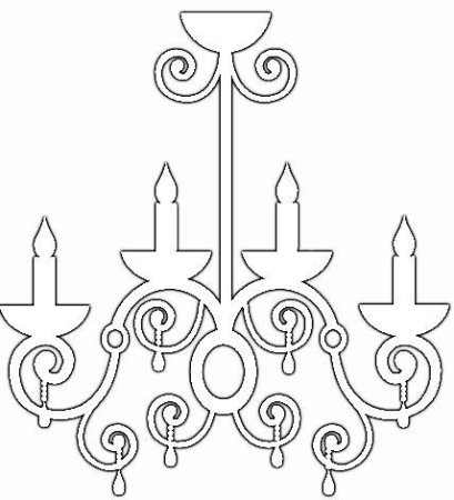 Подсвечник трафарет