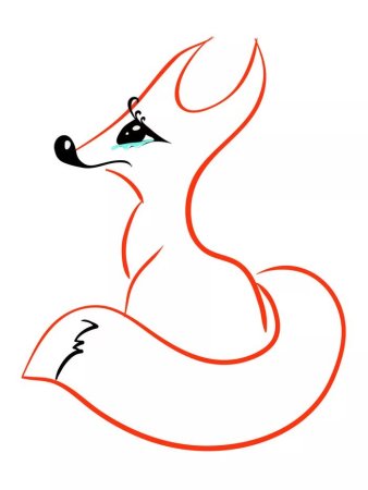 Лиса рисунок для детей