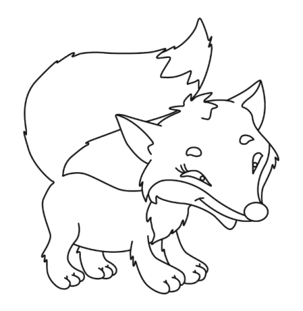 Лисичка рисунок