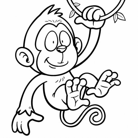 Учёная обезьянка раскраска