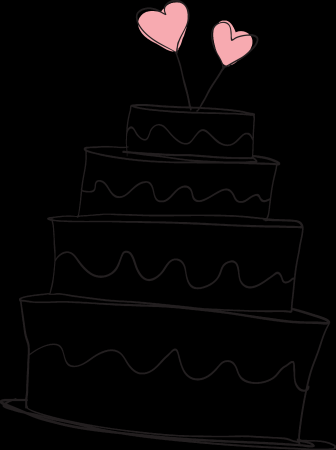 Нарисованный контур тортика