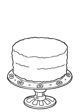 Кусочек торта эскиз