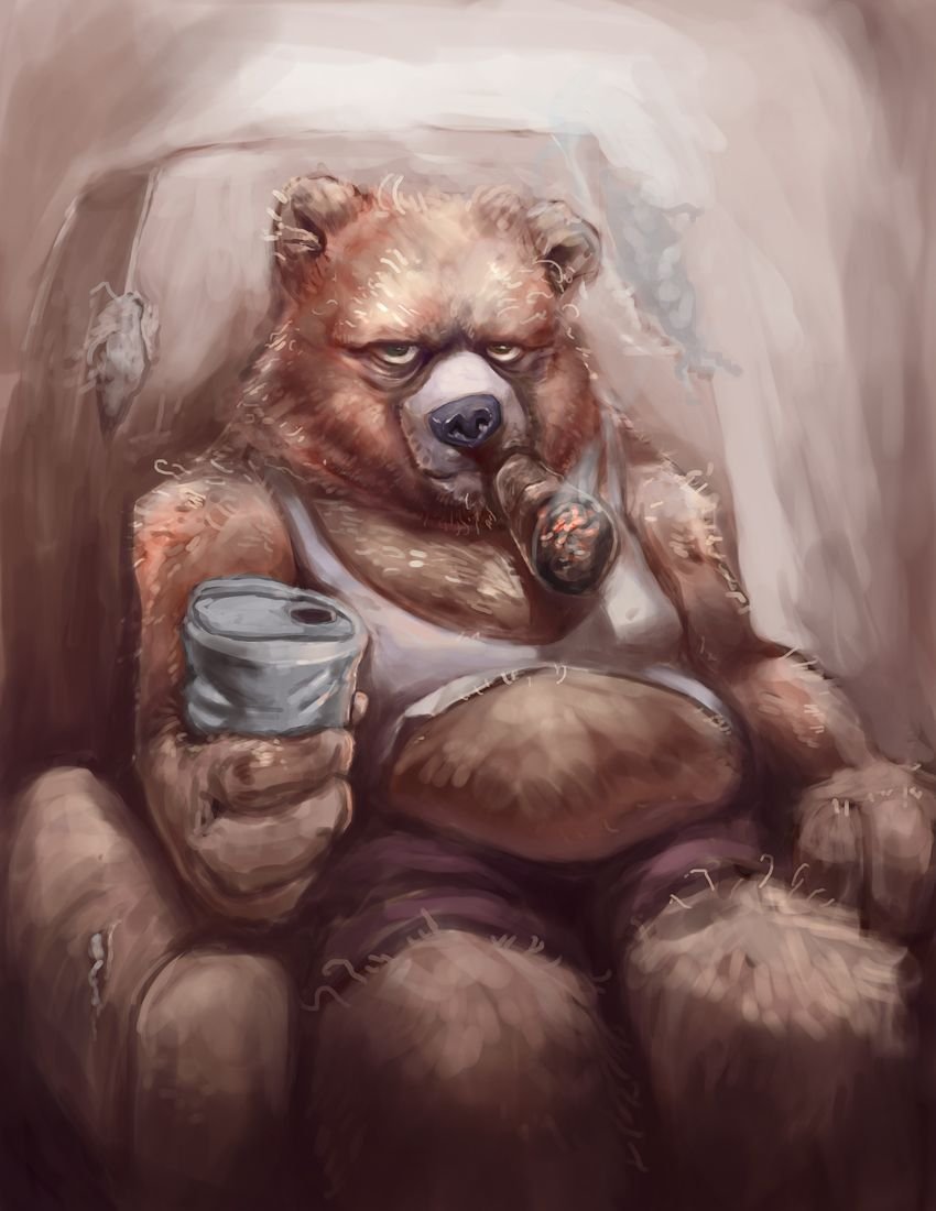 Медведь с сигарой