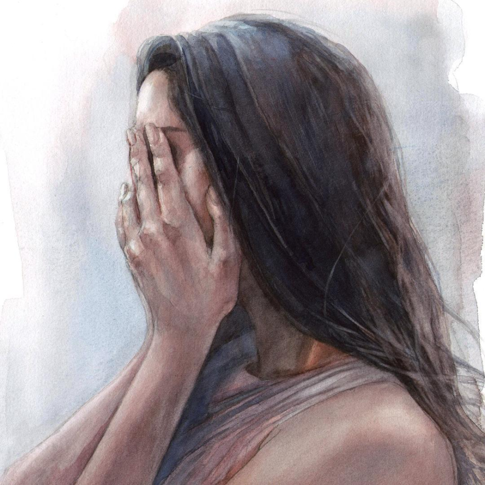 Прощание плачущей. Женщина плачет. Плачущая женщина. Лицо закрытое руками. Картина плачущей женщины.