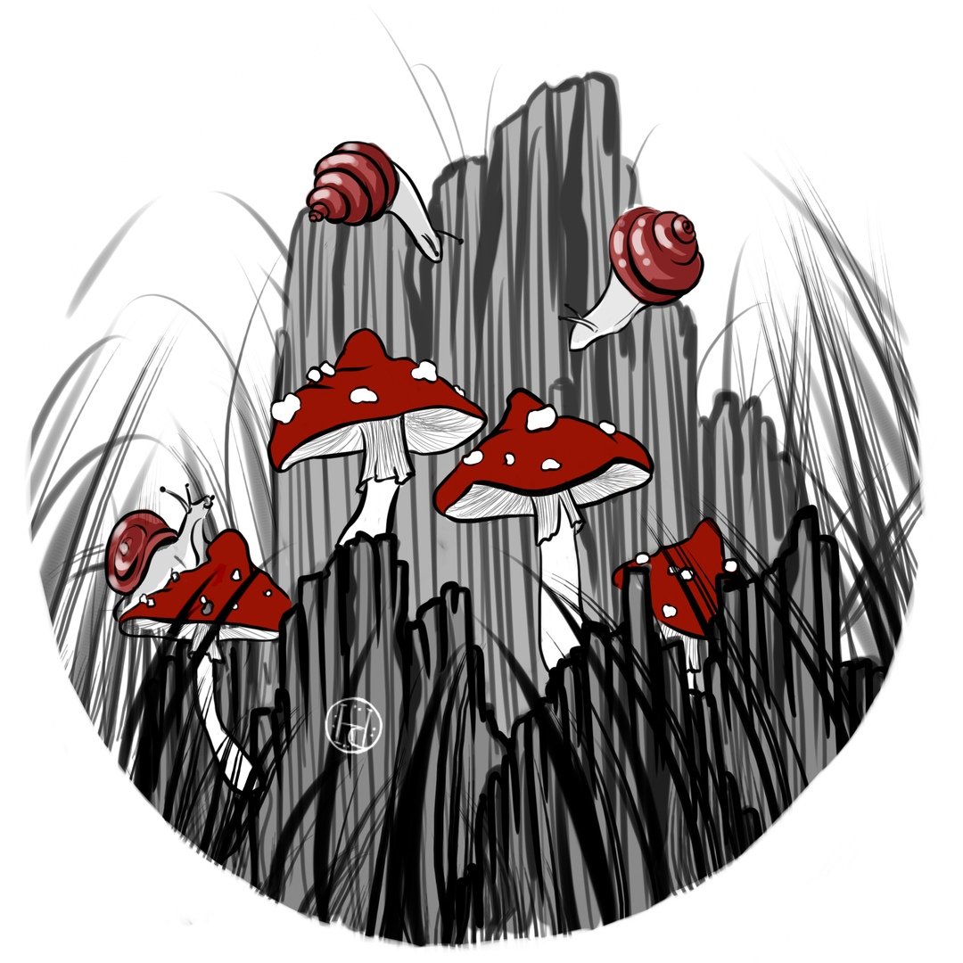 Стилизованные грибы