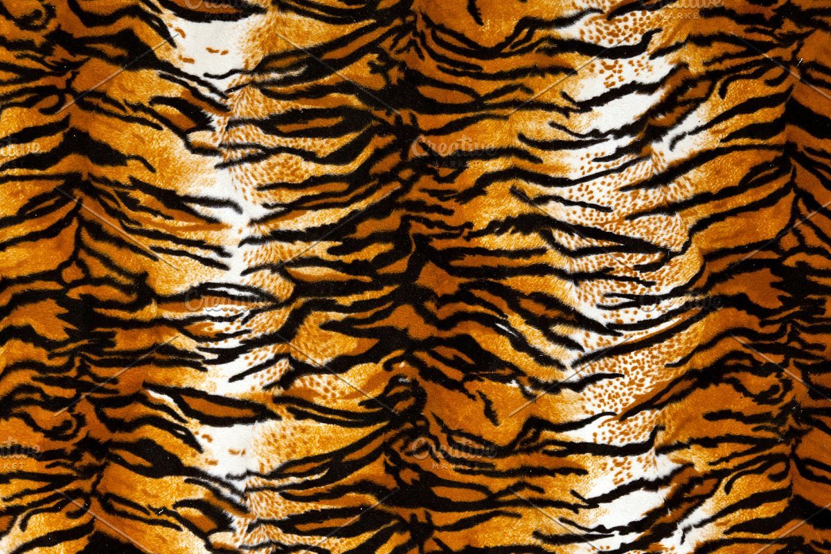 Тигровый принт на прозрачном фоне