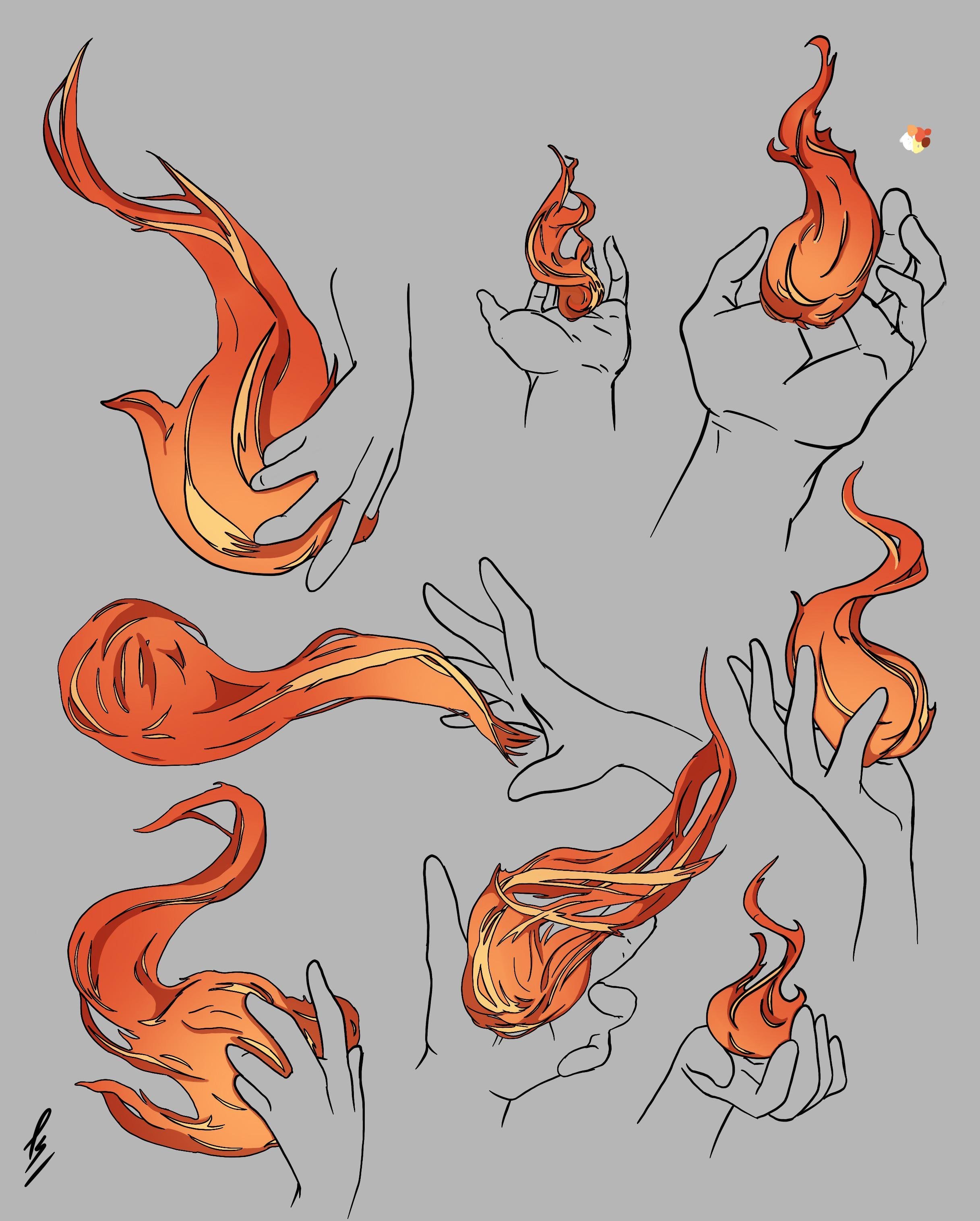 Туториал рисования огня