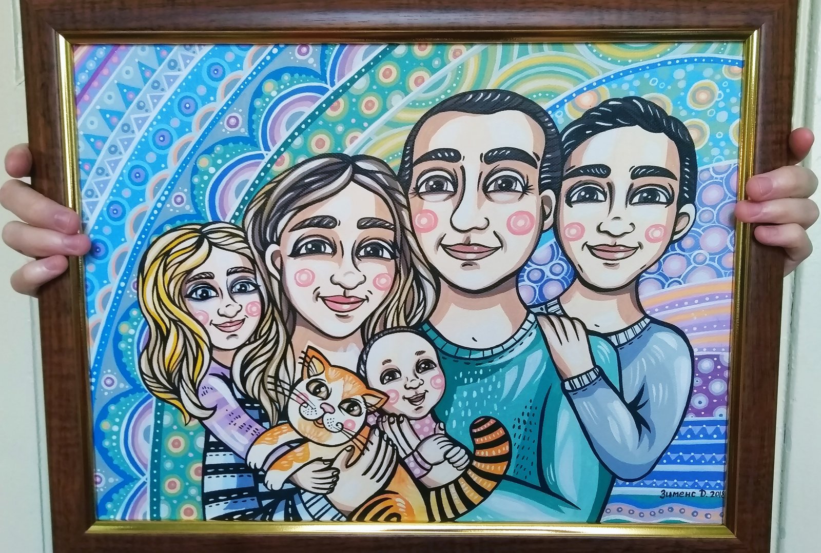 Семейный портрет рисование