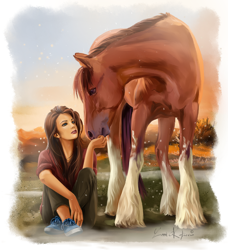 Раскраски красивые девушек с лошадьми (45 фото)
