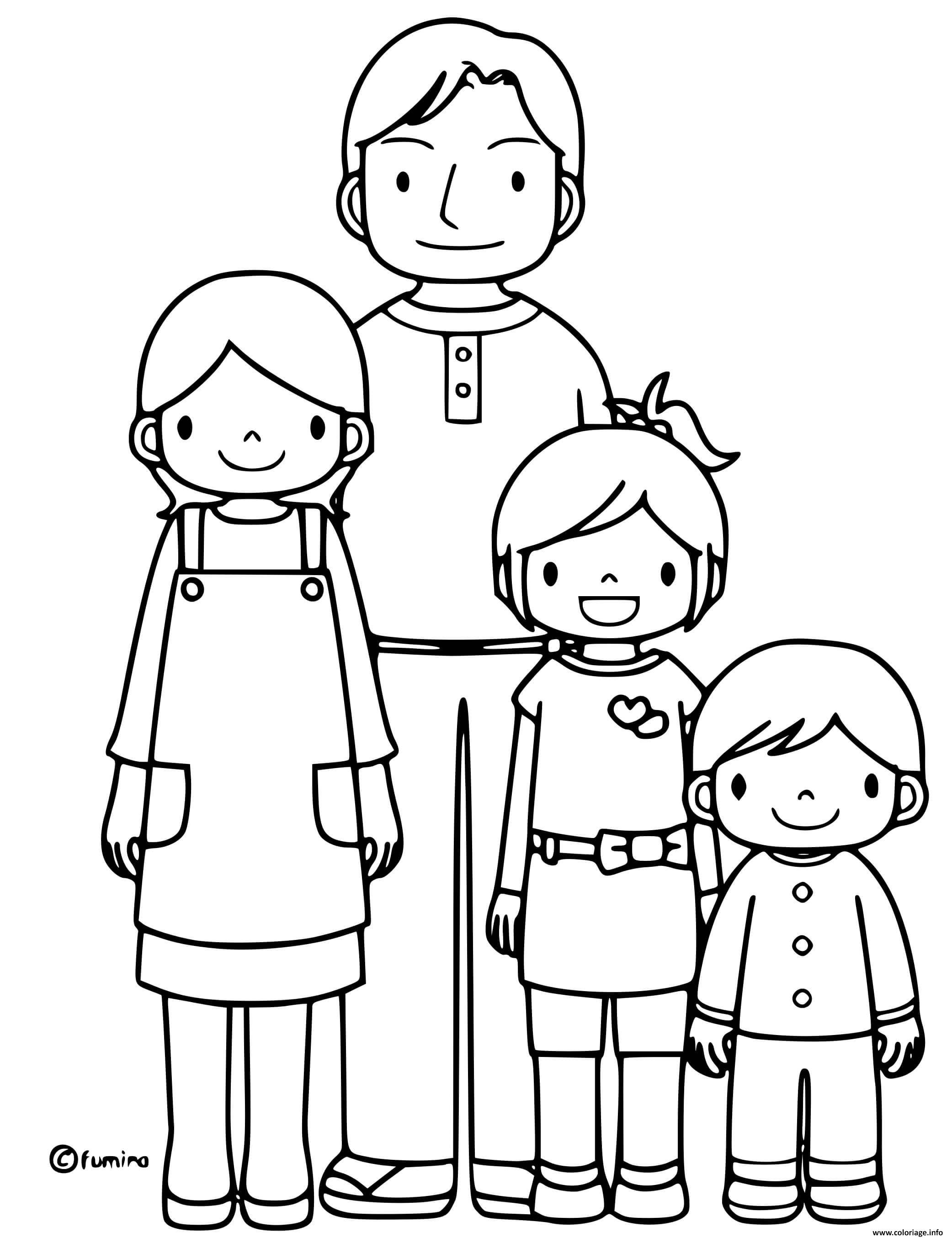 Рисунок семьи раскраска