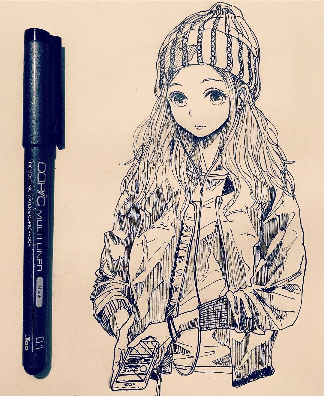 Рисунки девушек карандашом в стиле арт