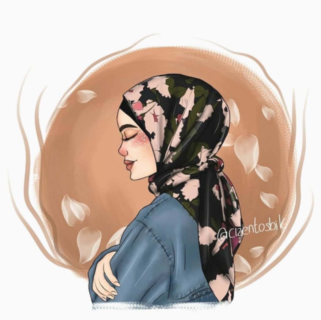 Девушка в хиджабе иллюстрация