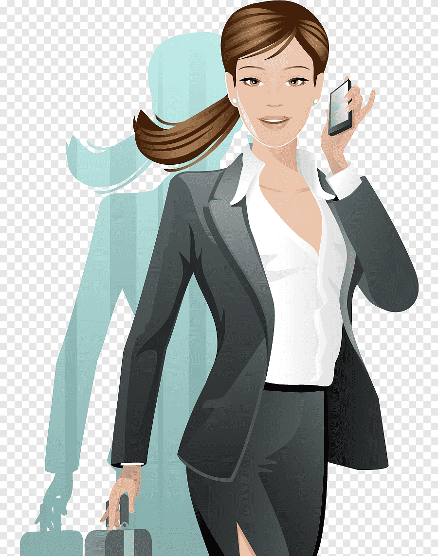 Женщина бизнес на белом фоне рисунок