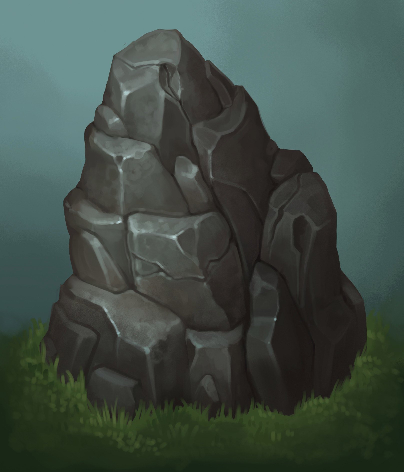 Камень нарисованный