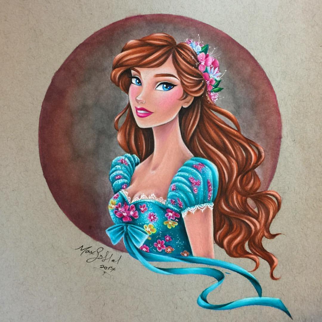 Рисунки принцесс Диснея