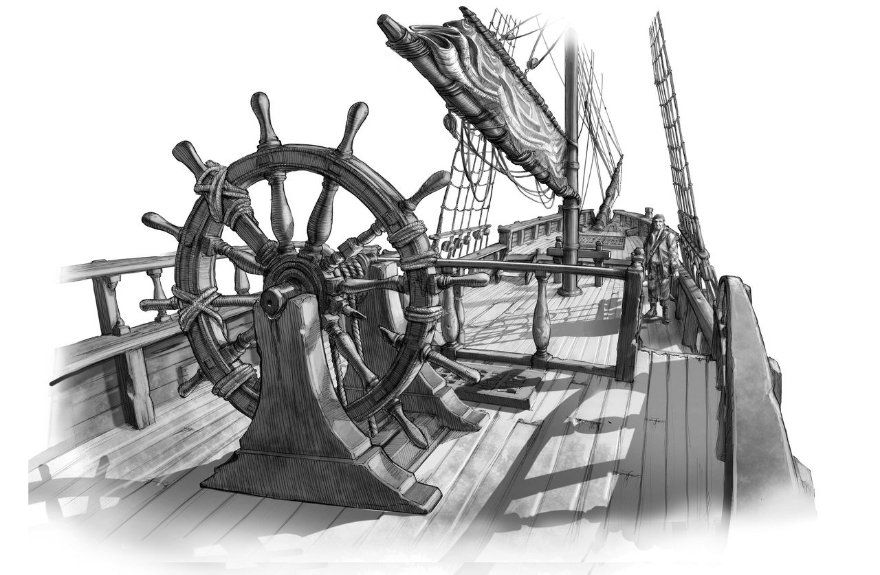 Палуба старинного корабля