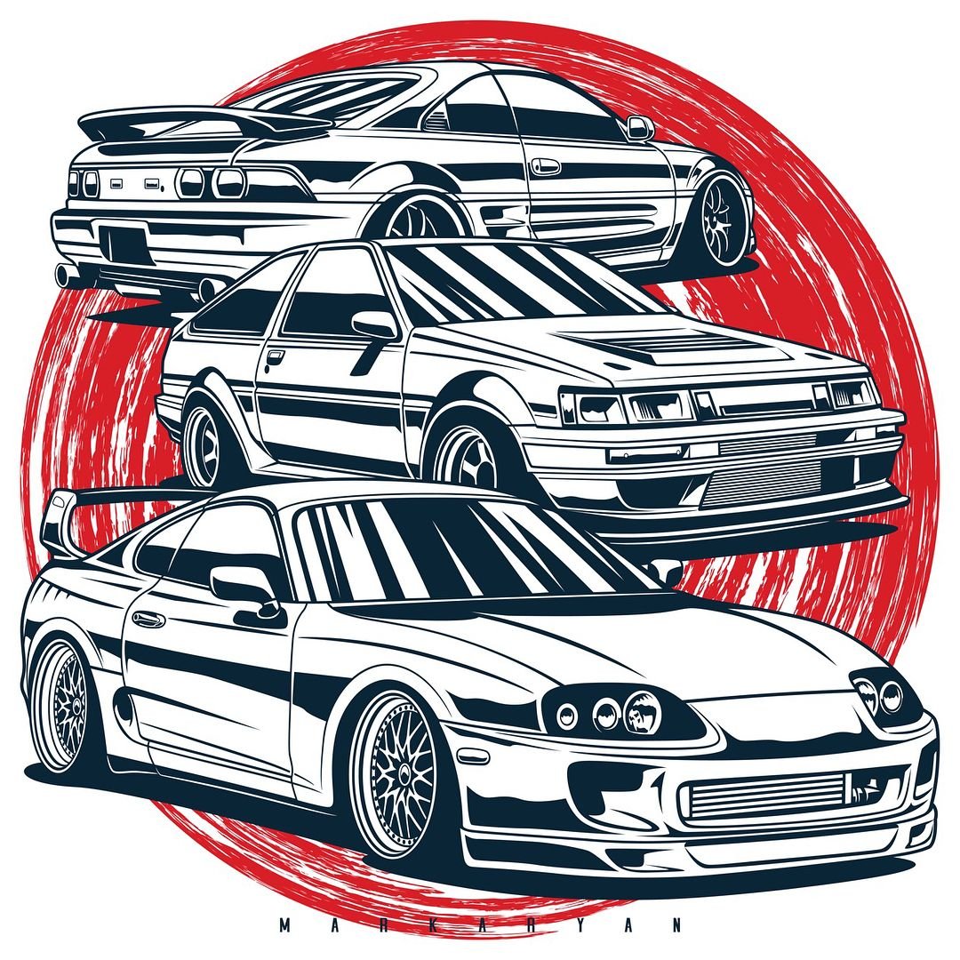 Рисунки японских автомобилей
