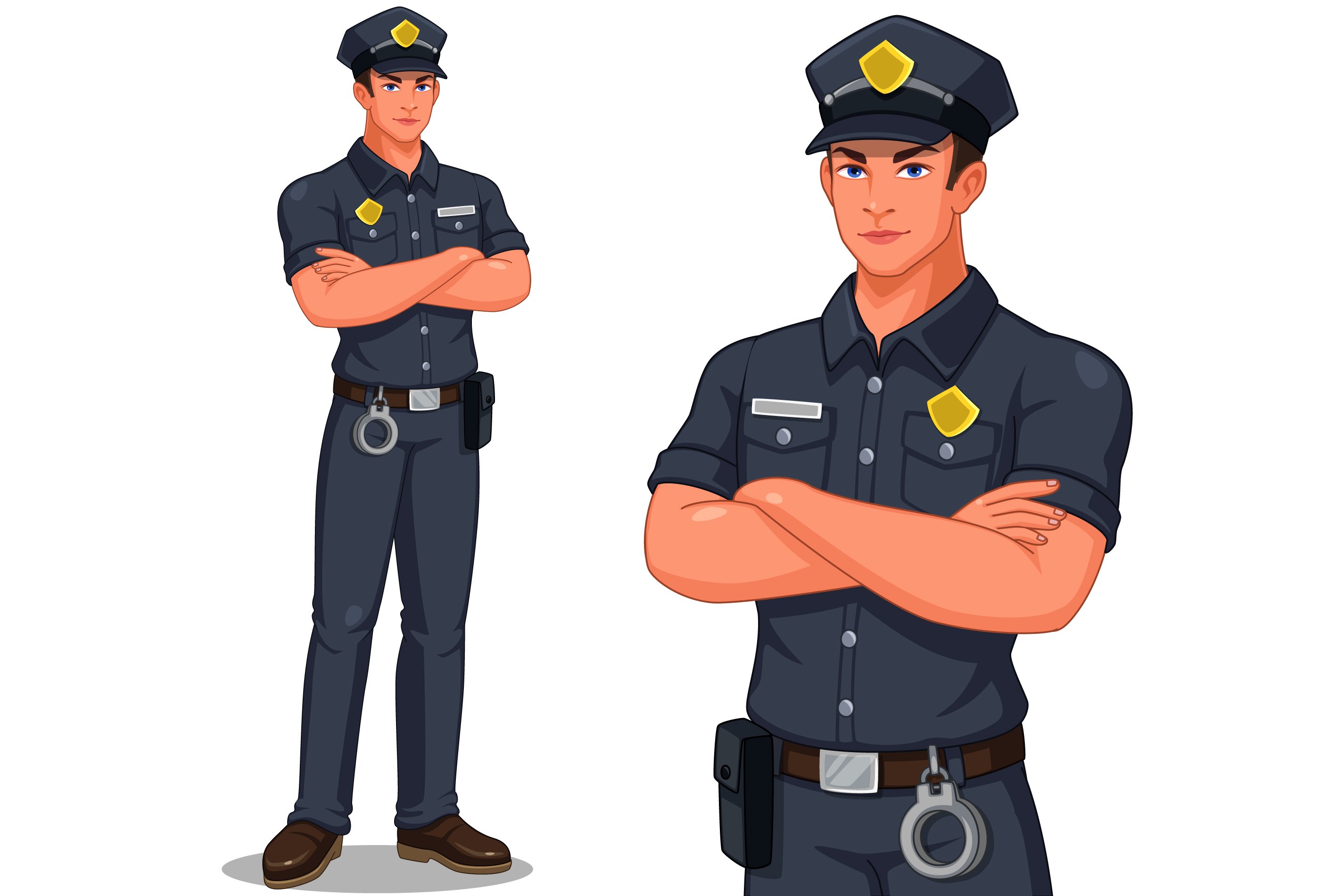 Нарисовать мужчину полицейского