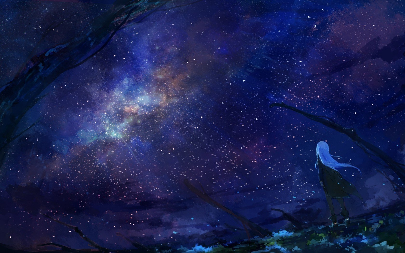 Ночное небо аниме