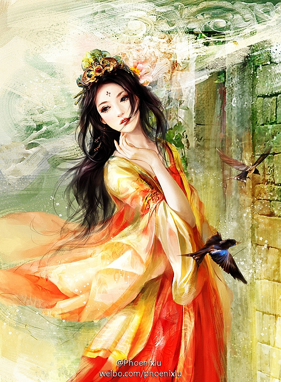 Китайские худ. Китайская художница Phoenix Lu. Чу Ван Фэй. Художник Wang Xiao. Китайская принцесса арт манхуа.