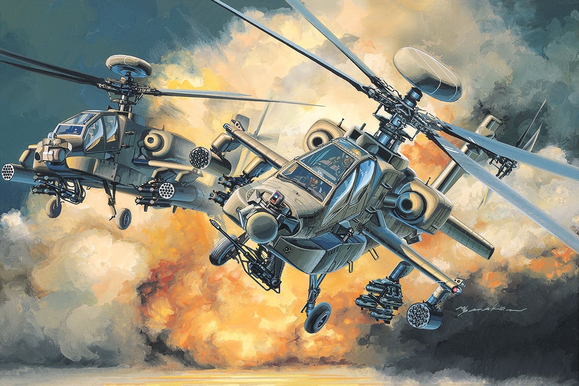 Вертолет Ah-64a Apache арт
