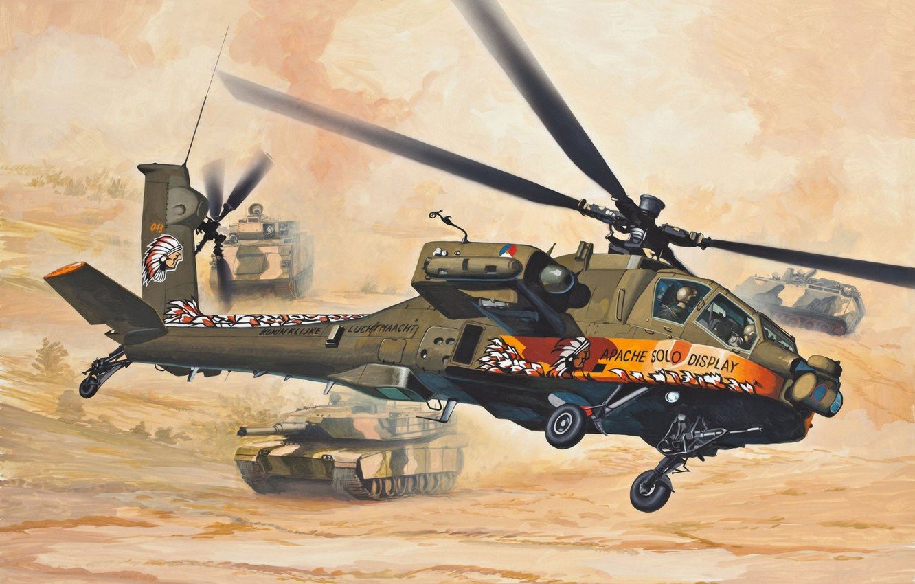 Вертолет Ah-64a Apache модель