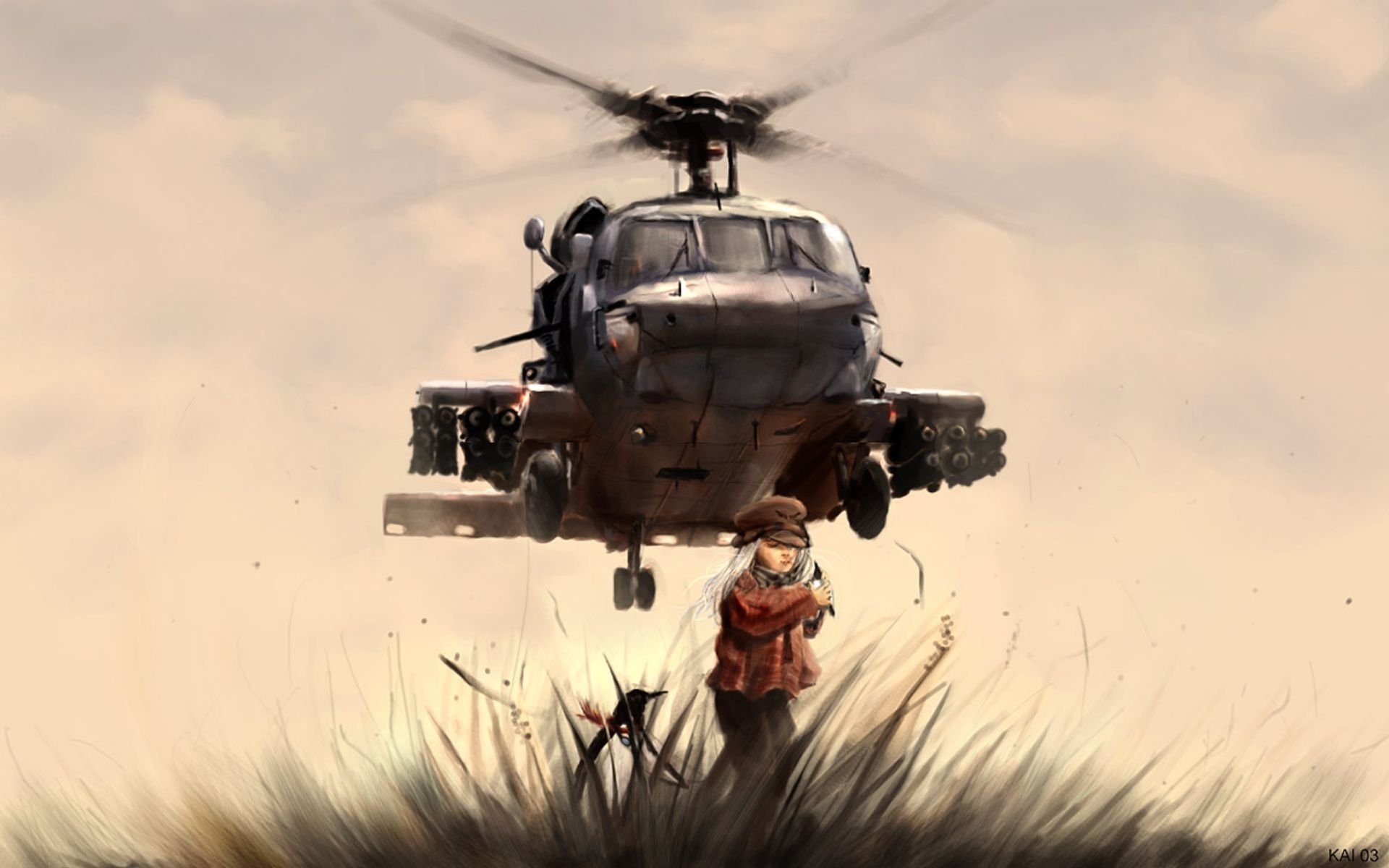 Вертолет пейзаж