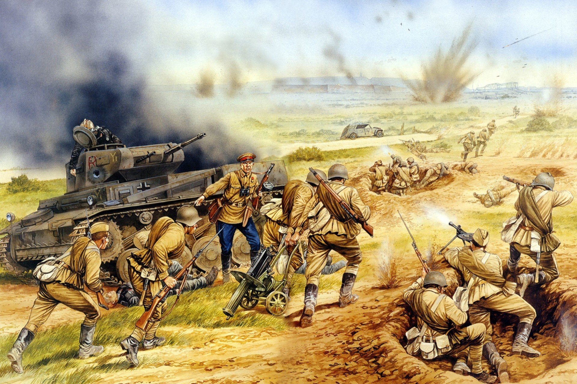 Война пехотинцы сражение